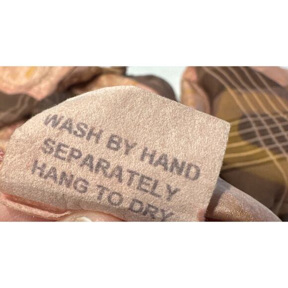 URU Mixed Print Flowy Asymmetrical Tunic Top Womens One Size Silk Boho FLAWED - Picture 11 of 16